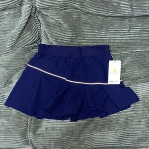 GLOWMODE Navy Athletic Skirt with Reflective Piping
